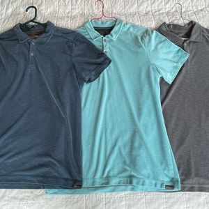 3 Eddie Bauer Mens Active Polos Large